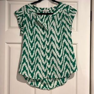 Ikat print style viscose top